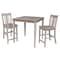 International Concepts Round 36X36 Counter Ht Dining Table, 2 San Remo Counter Ht Stools, Gray Taupe, 36 W, 36 L, 36 in H K09-3636-S102-2 - alternate 1